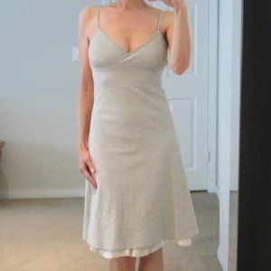 William B Gray & White Striped Seersucker Dress